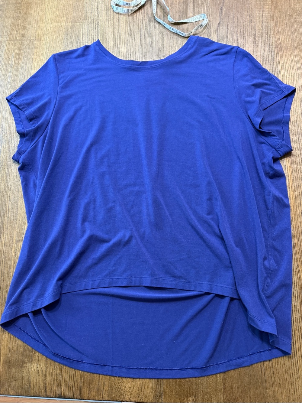 Women’s Relaxed High-Low Short Sleeve Top - Bright Blue